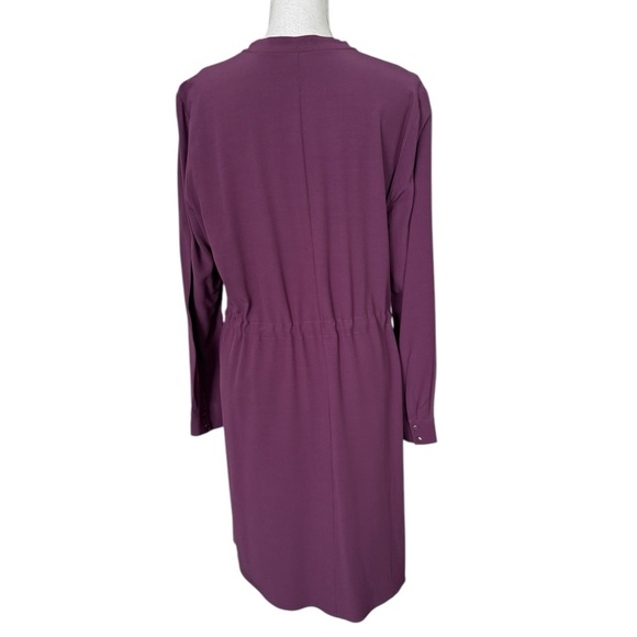 Eileen Fisher Drawstring Button Down Shirtdress - M - Picture 7 of 9